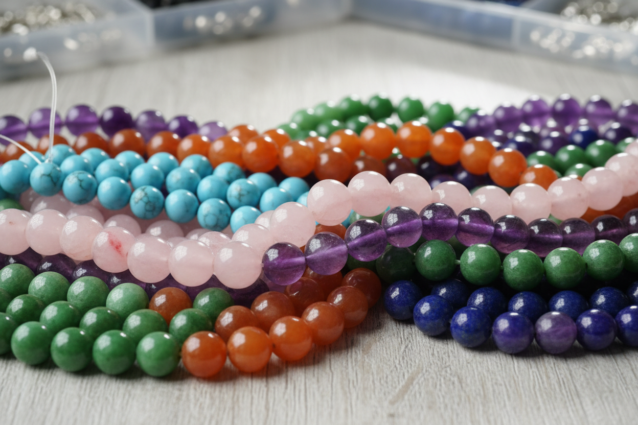 Mix of Semiprecious gemstones beads 