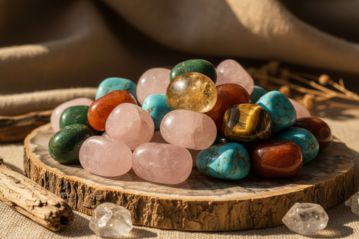 natural gemstones polished 